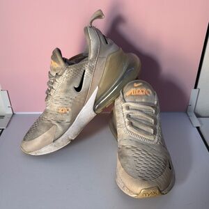 Nike Air Max 270 Sneakers in Gray and Orange